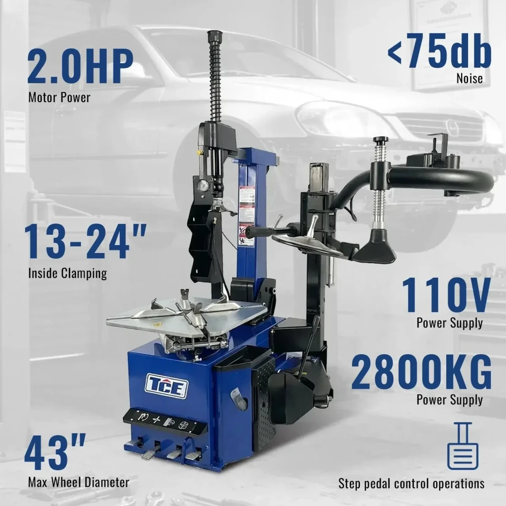 Torin BTJ2JQ+JUNY-BTJ2FZB Tilt-Back Tire Changer w/Helper Arm
