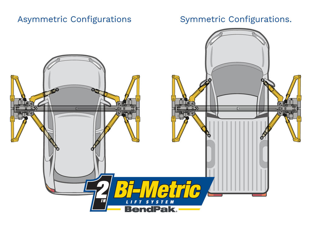 BendPak OctaFlex 12DPS 2 Post Lift 12,000 lb & 6,000 lb w/Auxiliary Lift-Assist System