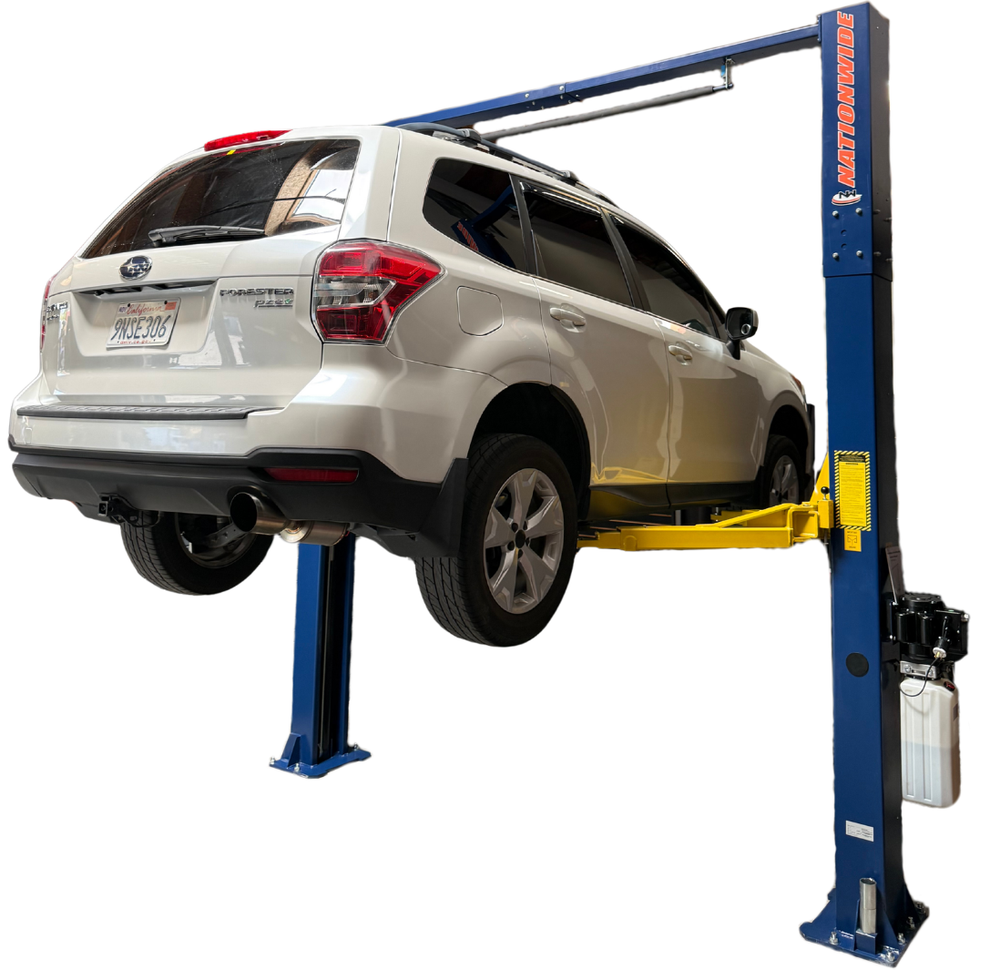 Nationwide NW10KC-E Symmetric Clearfloor Overhead Two Post Car Lift 10,000 lbs