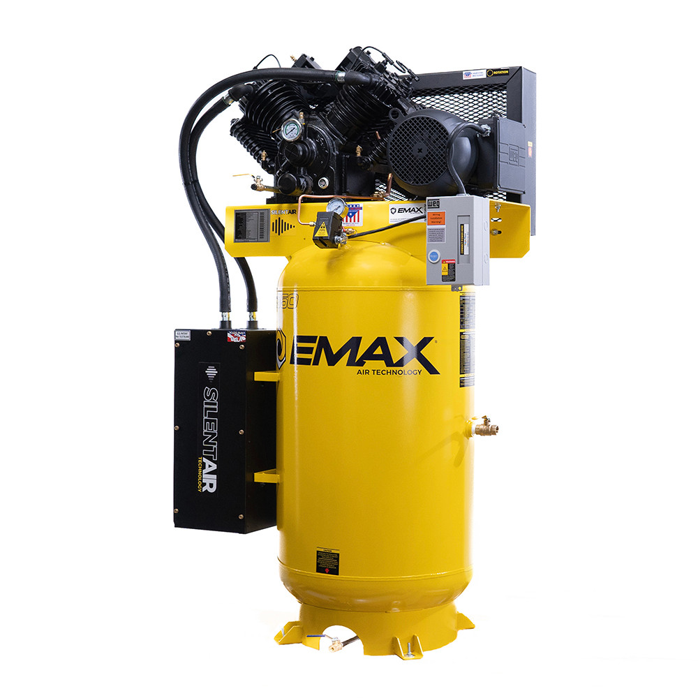 EMAX ES07V080V1 Silent Air 7.5HP Two Stage 31CFM 80G Electric Air Compressor