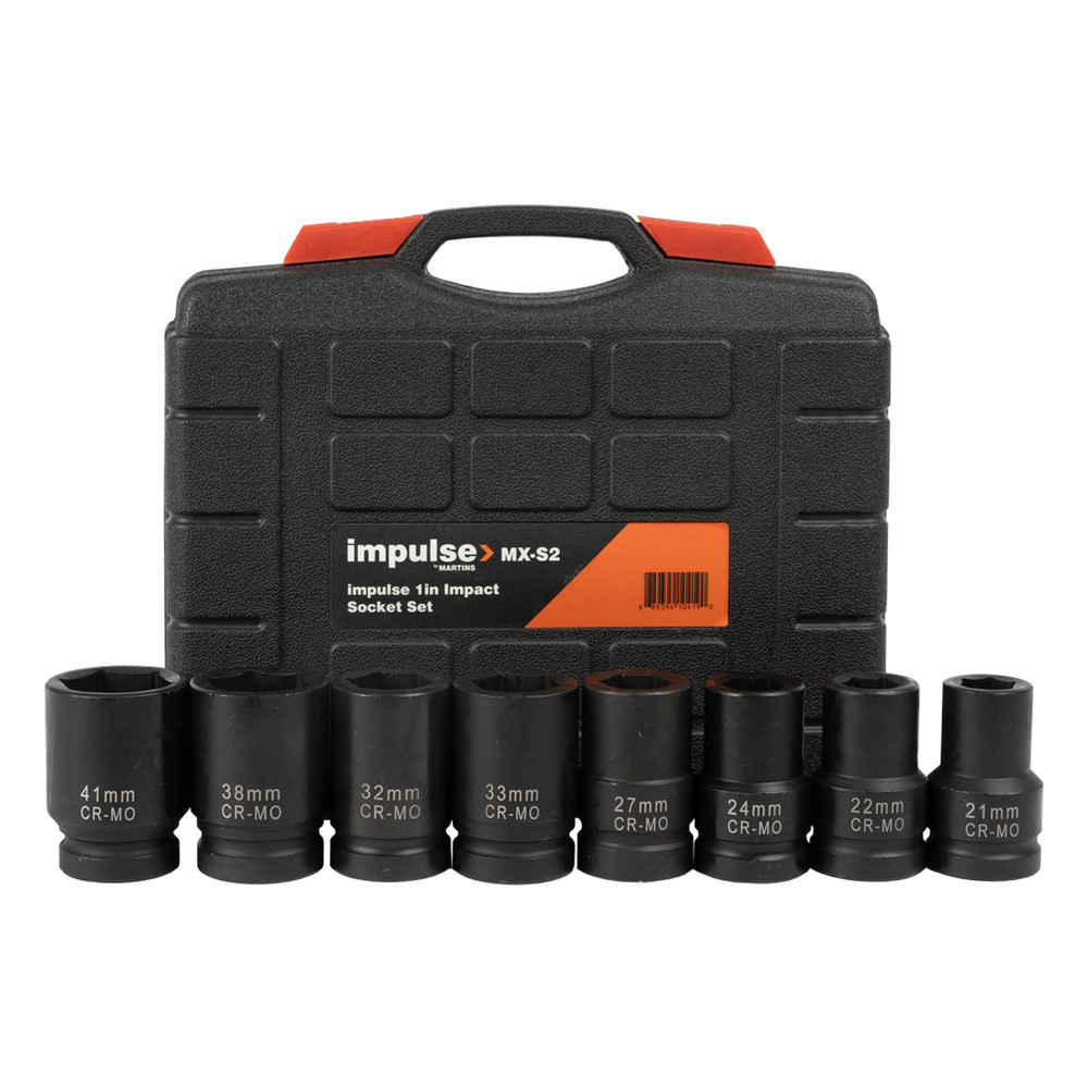 Martins MX-S2 8-Piece Impulse 1" Impact Socket Set