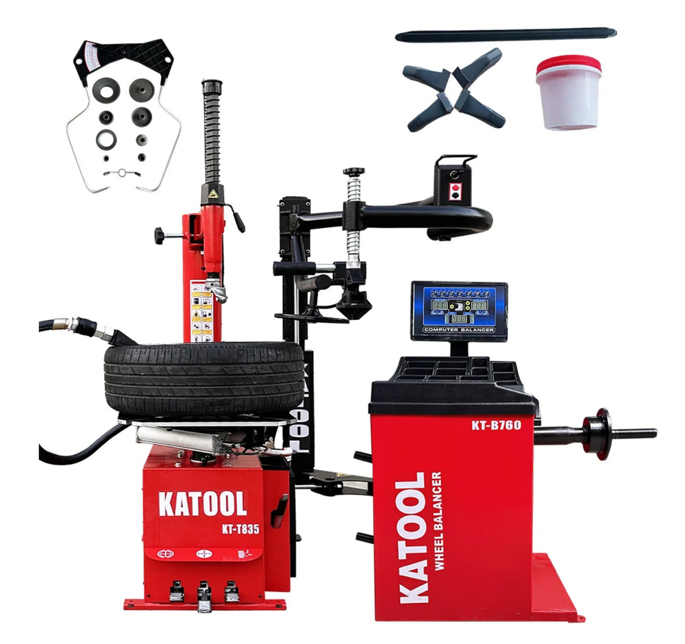 KaTool KT-T835 Tire Changer & KT-B760 Wheel Balancer Combo