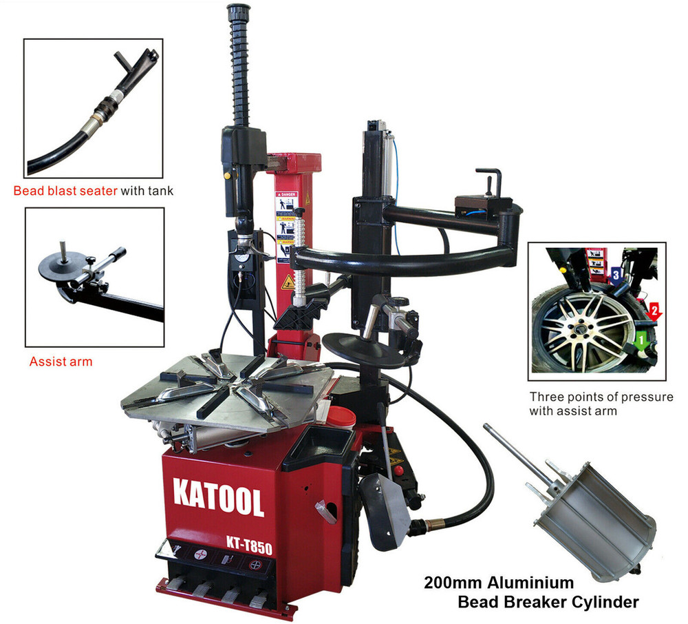 Katool KT-T850 Tilt-Back Tire Changer & KT-B750 Wheel Balancer Combo