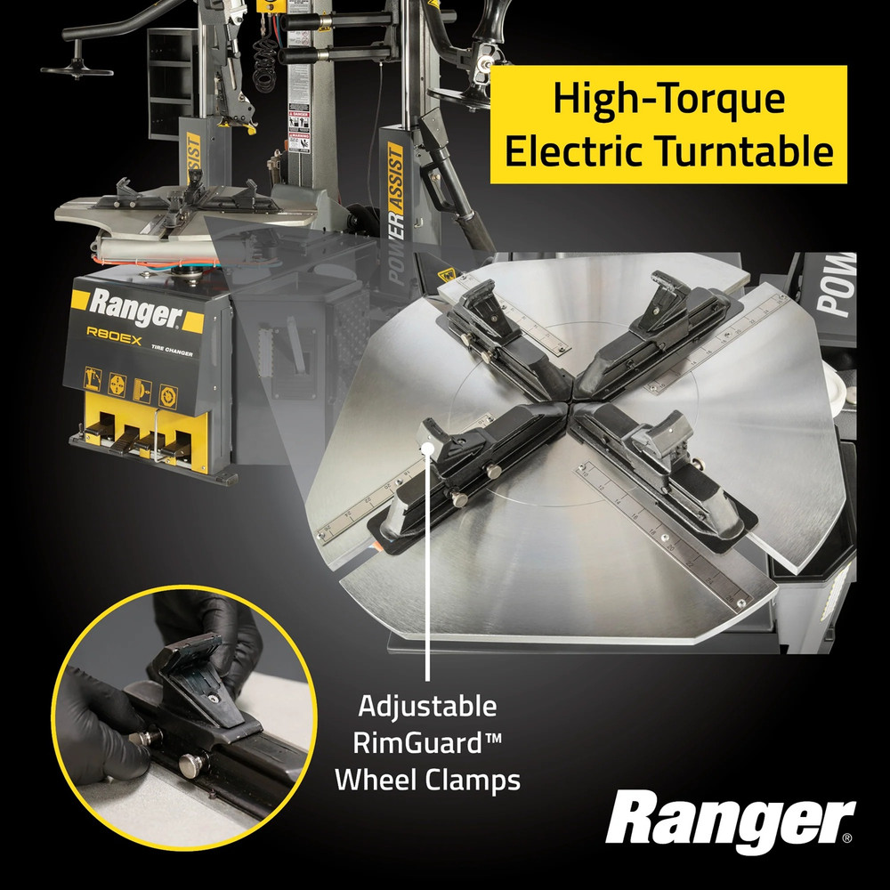 Ranger R80EX Tilt Back Dual-Tower Assist Tire Changer & LS45DS Sonar 3D Wheel Balancer Combo