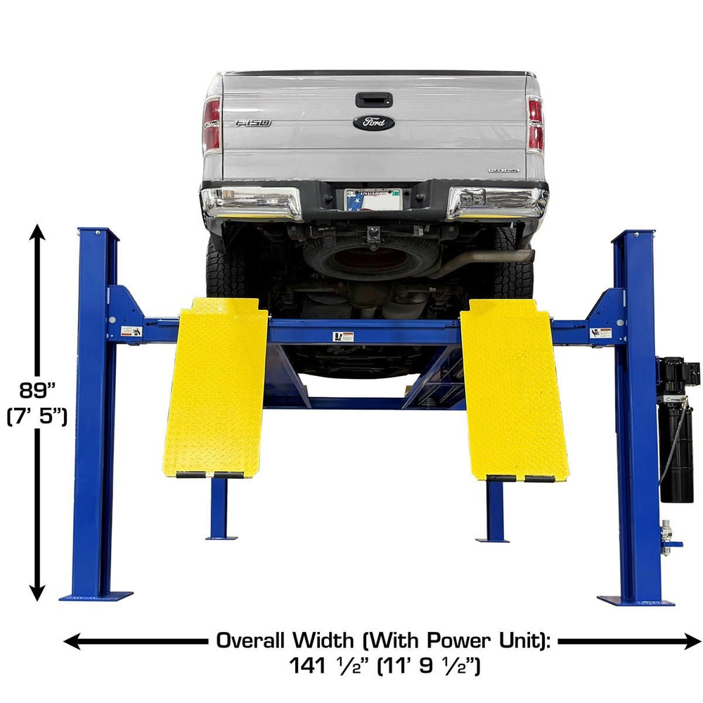 Atlas® PRO14KCF-EXT Extra Long 14,000 lbs 4 Post Lift w/Alignment Kit