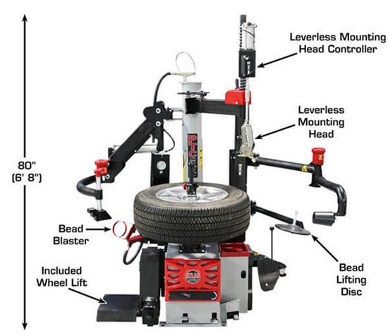 Atlas Platinum PTC500 Electric/Pneumatic Center Post Tire Changer