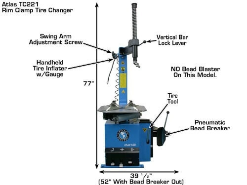Atlas Automotive Equipment TC221 Elec/Pneumatic Wheel