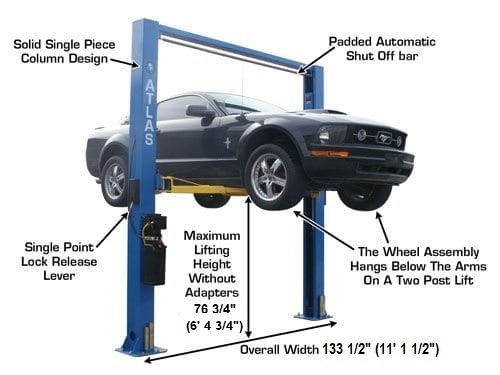 Atlas Automotive Equipment 9OHSC (SS) Symmetric 2 Post
