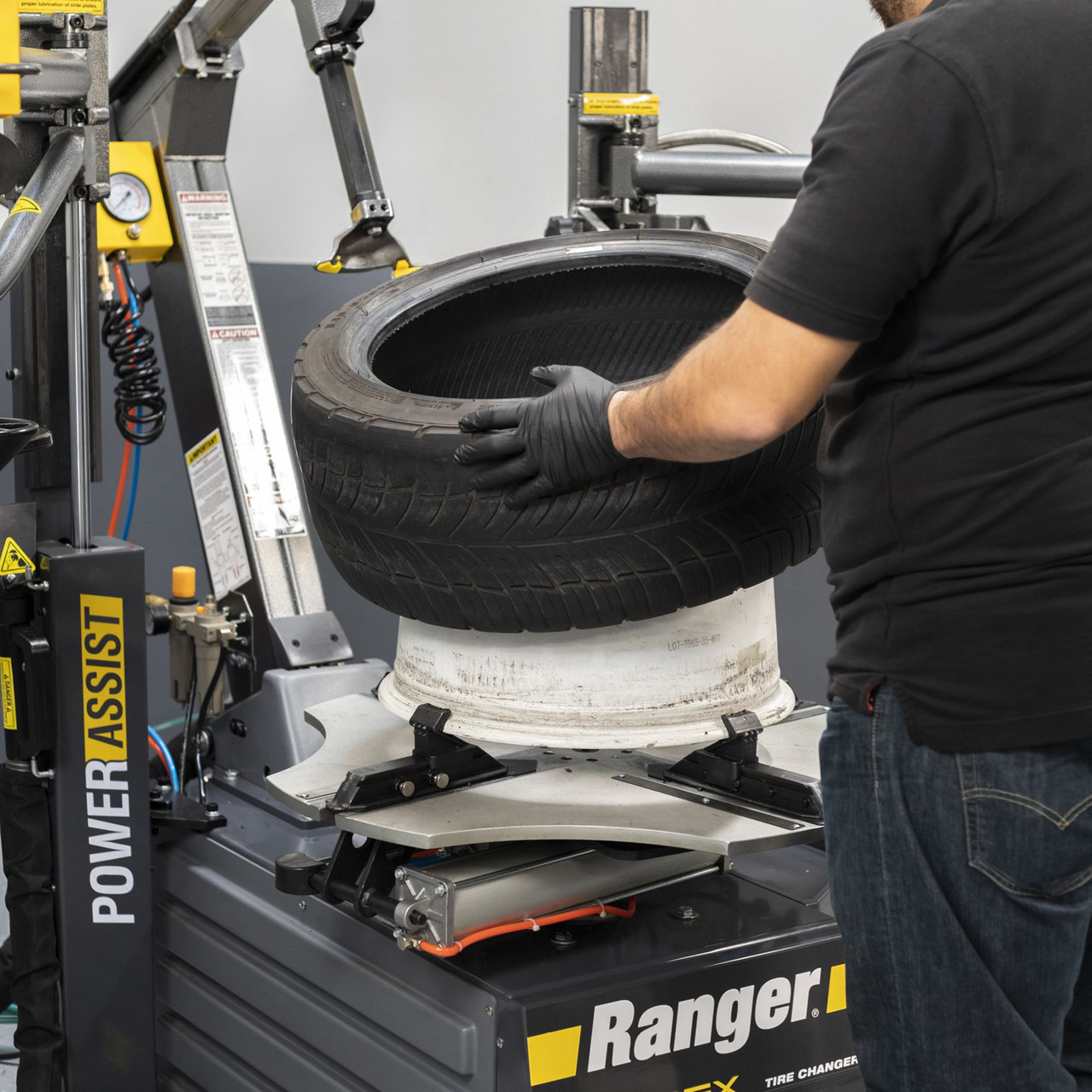 R80EX Tilt Back Dual-Tower Assist Tire Changer w/ 34in
