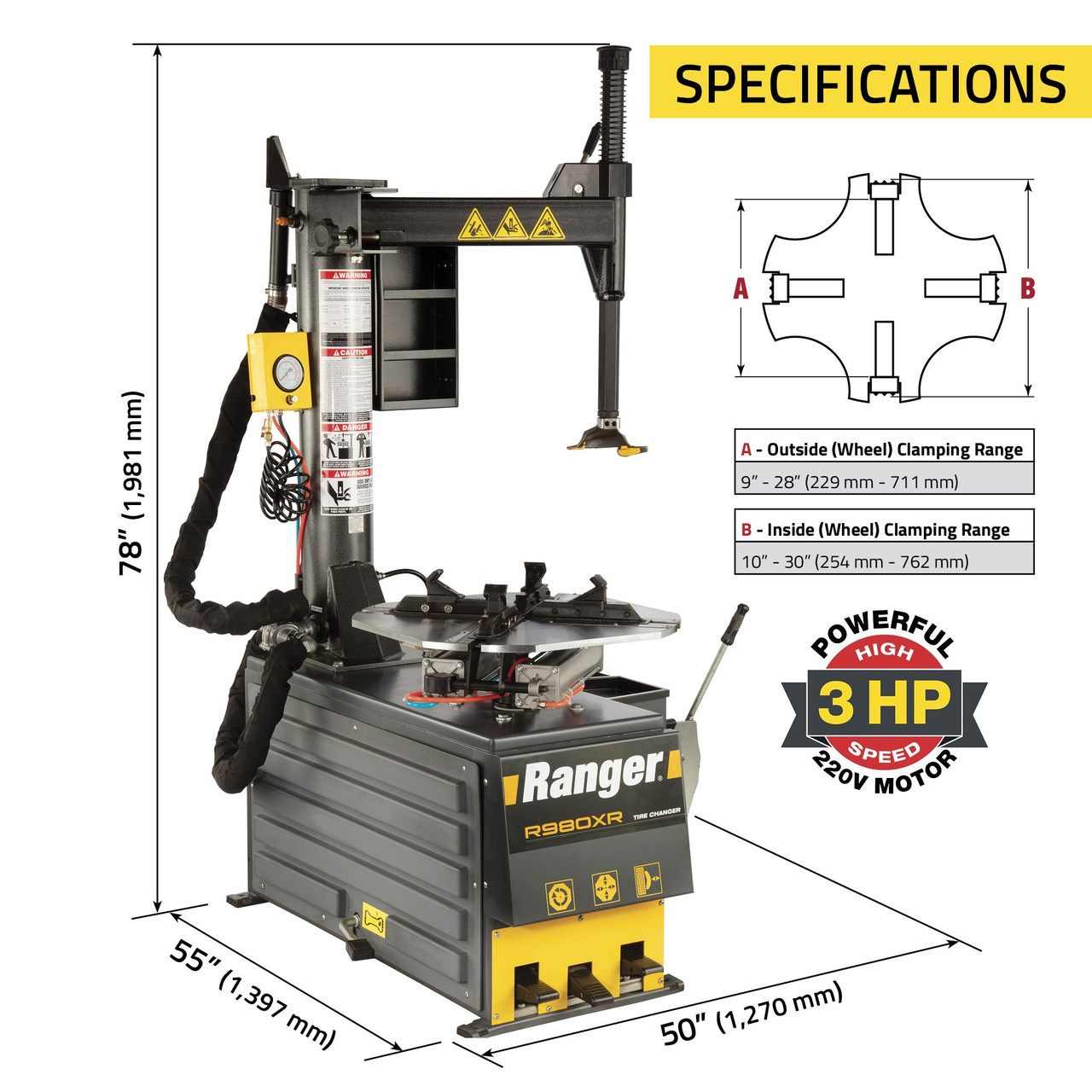 Tire Changers - Ranger NEXTGEN Model: R980XR