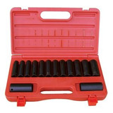 1/2"D 14pc 6-Point Metric Deep Impact Socket Set