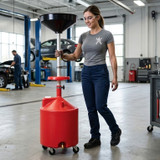 ATD 5188B 18 Gallon Plastic Waste Oil Drain w/Casters