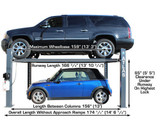 Atlas® 408-SL Premium Service/Parking 4 Post Lift 8,000 lbs