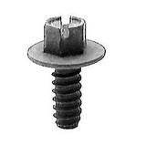 Auveco 16421 Slotted Hex Washer Head License Plate Screw, #14 x 5/8”