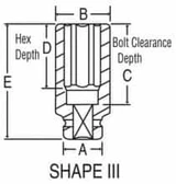 1"D 1-9/16" 6pt Deep Impact Socket