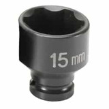 1/4"D 15mm 6pt Impact Socket
