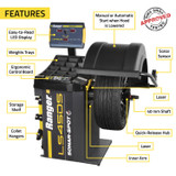 Ranger LS45DS Sonar 3D Wheel Balancer w/40 mm Shaft