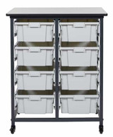 Luxor MBS-DR-8L Mobile Bin Storage Unit - Double Row Luxor MBS-DR-8L Mobile Bin Storage Unit - Double Row