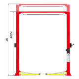 AMGO® Hydraulics OH-9 Super-Asymmetric® 2 Post Lift 9,000 lbs