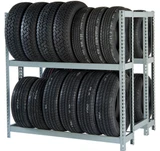 RiveTier® II 2DES Double Starter 2 Tier Tire Rack - 4 Shelves