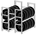 RiveTier® II 2DEST5 2 Tier Double Truck Tire Rack - 4 Shelves