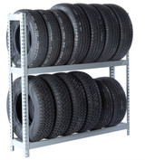 RiveTier® II 2SEST5 2 Tier Single Truck Tire Rack - 2 Shelves