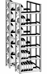RiveTier® II 6DES Double Starter 6 Tier Tire Rack - 12 Shelves