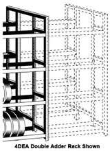 RiveTier® II 6SEA Single 6 Tier Adder Rack - 6 Shelves