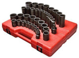 1/2"D 39pc 12pt SAE Master Impact Socket Set