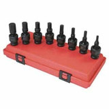 1/2"D 8pc SAE Univ. Hex Bit Imp Driver Socket Set