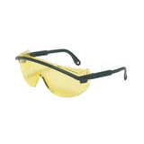 Amber Lens Black Frame Safety Glasses