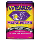 Wizard 11011 Metal Polish™, Polish Infused Cotton , 3oz.