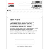 Autel MS906P2TS1YR Total Care Program Card