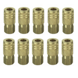 Amflo C20B 1/4" Coupler 1/4" Female Threads Brass Plated I/M Industrial- Pack of 10