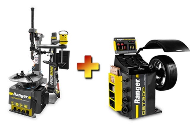Ranger R76ATR NextGen™ Tilt-Back Tire Changer w/Assist Tower & DST30P Wheel Balancer w/40mm Shaft Combo