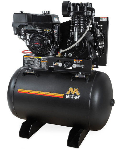 Mi-T-M ABS-13H-80H 80G Two Stage Gas Industrial Air Compressor w/Honda Engine