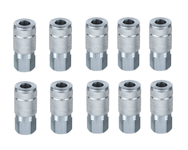 Amflo C10 1/2" Coupler  w/ 1/2" Female Thread T Style - 10 Pack
