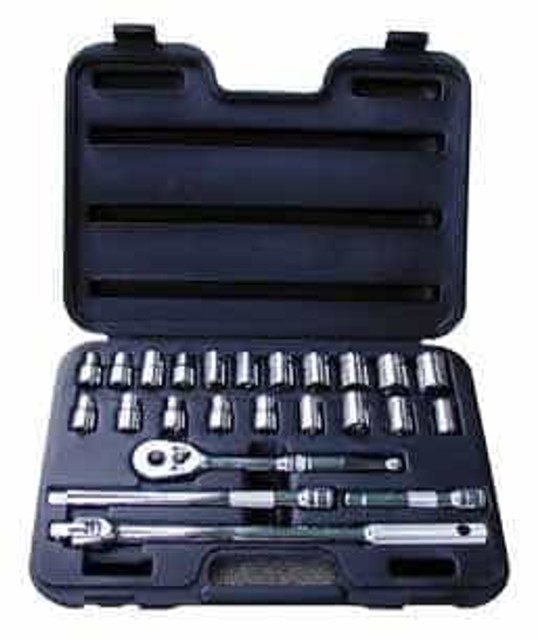 1/2"D 24pc 6-Point SAE/Metric Socket Set 1/2"D 24pc 6-Point SAE/Metric Socket Set