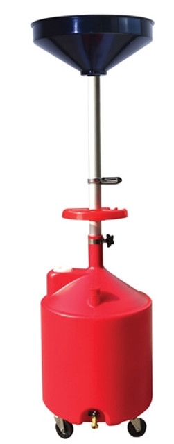 ATD 5188A 18 Gallon Plastic Waste Oil Drain w/Casters ATD 5188A 18 Gallon Plastic Waste Oil Drain w/Casters