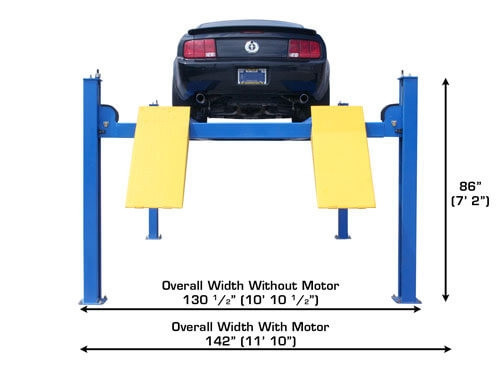 Atlas® 414A Commercial Grade 4 Post Alignment Lift 14,000 lbs