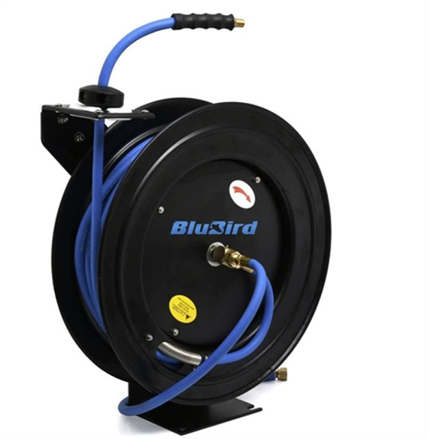 BluBird BBR1250 1/2" x 50 Ft. Retractable Steel Air Hose Reel BluBird BBR1250 1/2" x 50 Ft. Retractable Steel Air Hose Reel