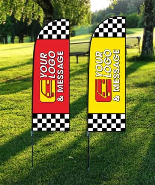 Custom Design 10’ Feather Flag Set Custom Design 10’ Feather Flag Set