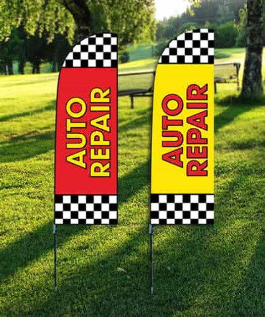 Auto Repair or Tire Sale 10’ Feather Flag Set