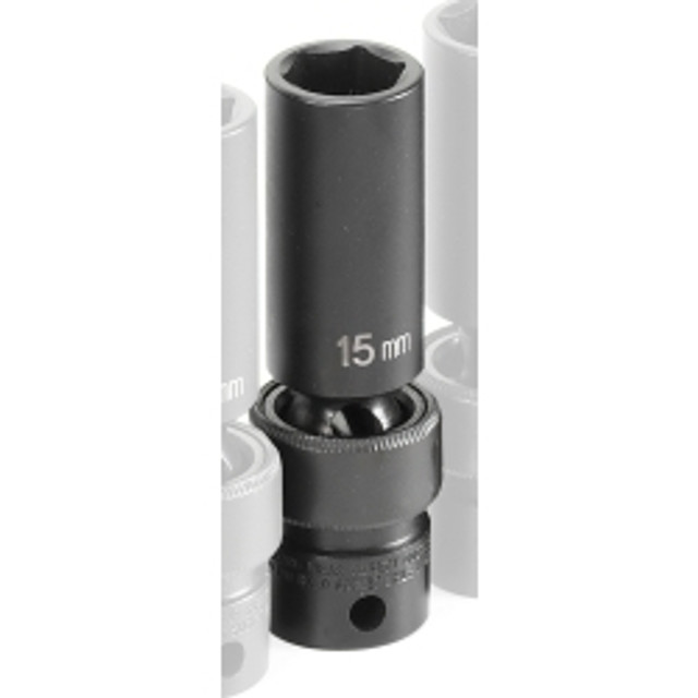 3/8"D 15mm 6pt Universal Deep Impact Socket 3/8"D 15mm 6pt Universal Deep Impact Socket