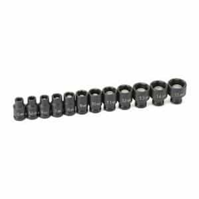 1/4" Drive 6 Point Metric Magnetic Impact Socket Set 1/4" Drive 6 Point Metric Magnetic Impact Socket Set