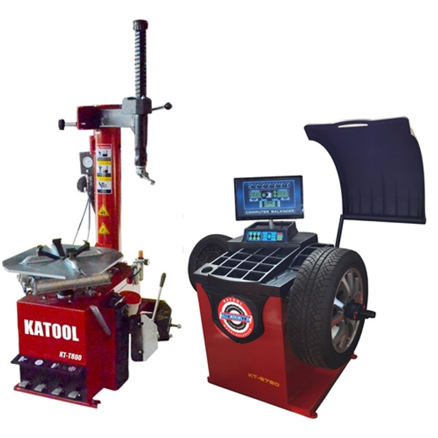 Katool KT-T800 Tire Changer & KT-B750 Wheel Balancer Combo