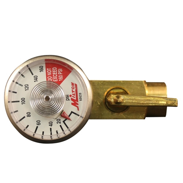 Milton® S-638-1 1/4" NPT Flow Control Valve w/Dial Gauge Milton® S-638-1 1/4" NPT Flow Control Valve w/Dial Gauge