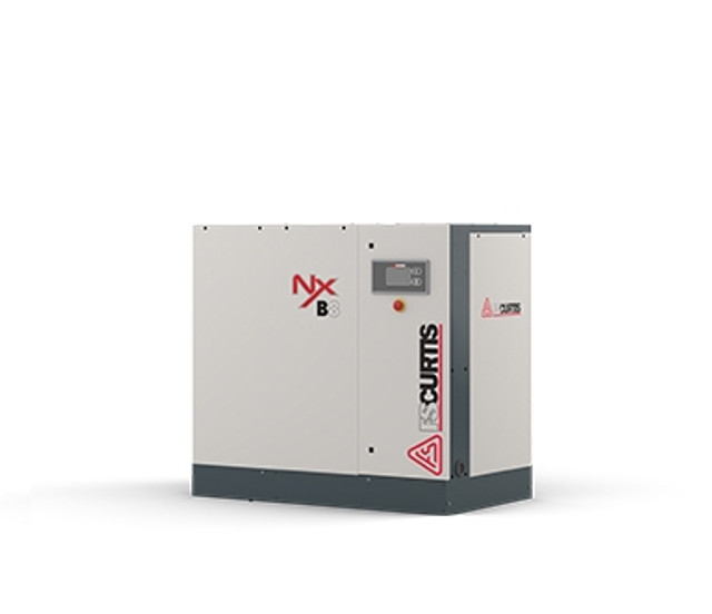 FS-Curtis NxB04 5HP Rotary Screw Air Compressor w/Fixed Speed Base Mounted