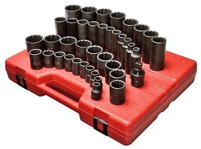 1/2"D 39pc 12pt SAE Master Impact Socket Set 1/2"D 39pc 12pt SAE Master Impact Socket Set