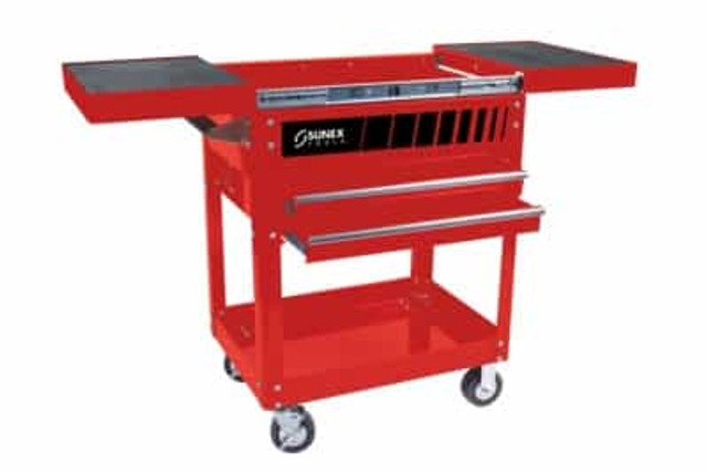 Sunex 8035R Compact Slide Top Utility Cart Red Sunex 8035R Compact Slide Top Utility Cart Red